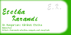 etelka karandi business card